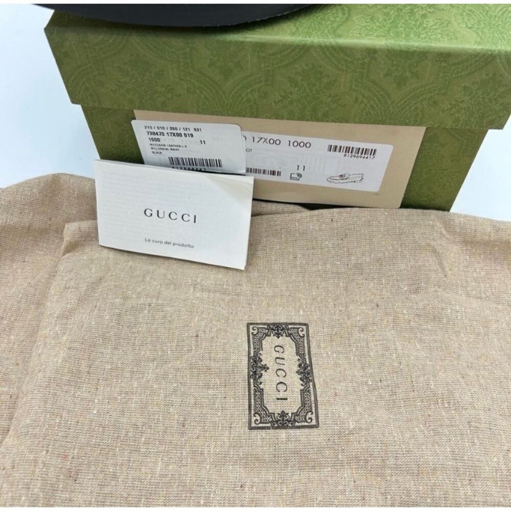 Men’s Gucci interlocking GG Leather loafers size 11 made in Italy - Picture 6 of 15